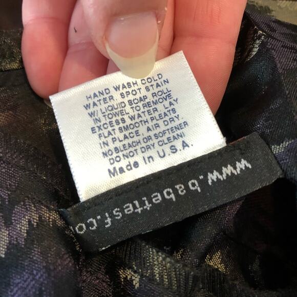 Babette San Francisco gray taupe black metallic twisted front top size Small - Picture 10 of 14